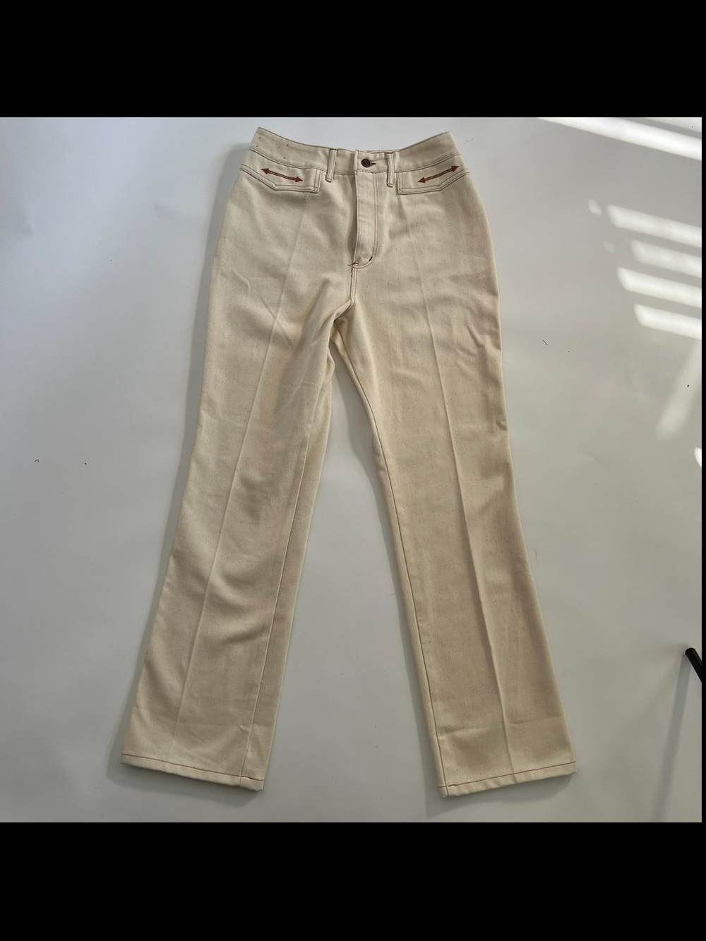 Cream Straight-Leg Women's Jeans